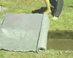 laying the geotextile
