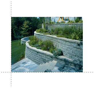 Residential VERSA-LOK Standard retaining wall project with tiers and steps